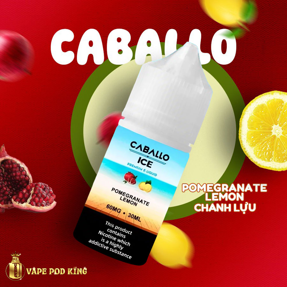 Caballo Ice Lựu Đỏ Chanh – Pomegranate Lemon 30ml