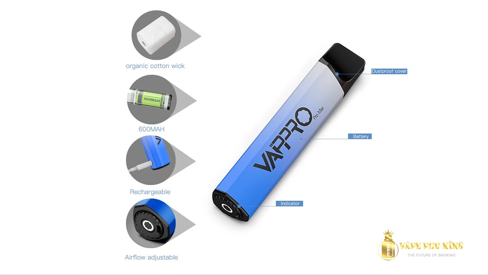 Vappro Pro Max 3000 Hơi Pod 1 Lần
