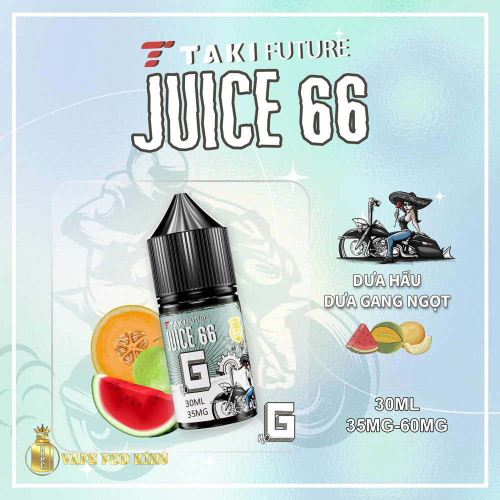 Taki Juice 66 G Dưa Gang Dưa Hấu - Watermelon Melon 30ml