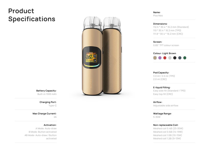 Pixo Neo 40W Pod Kit