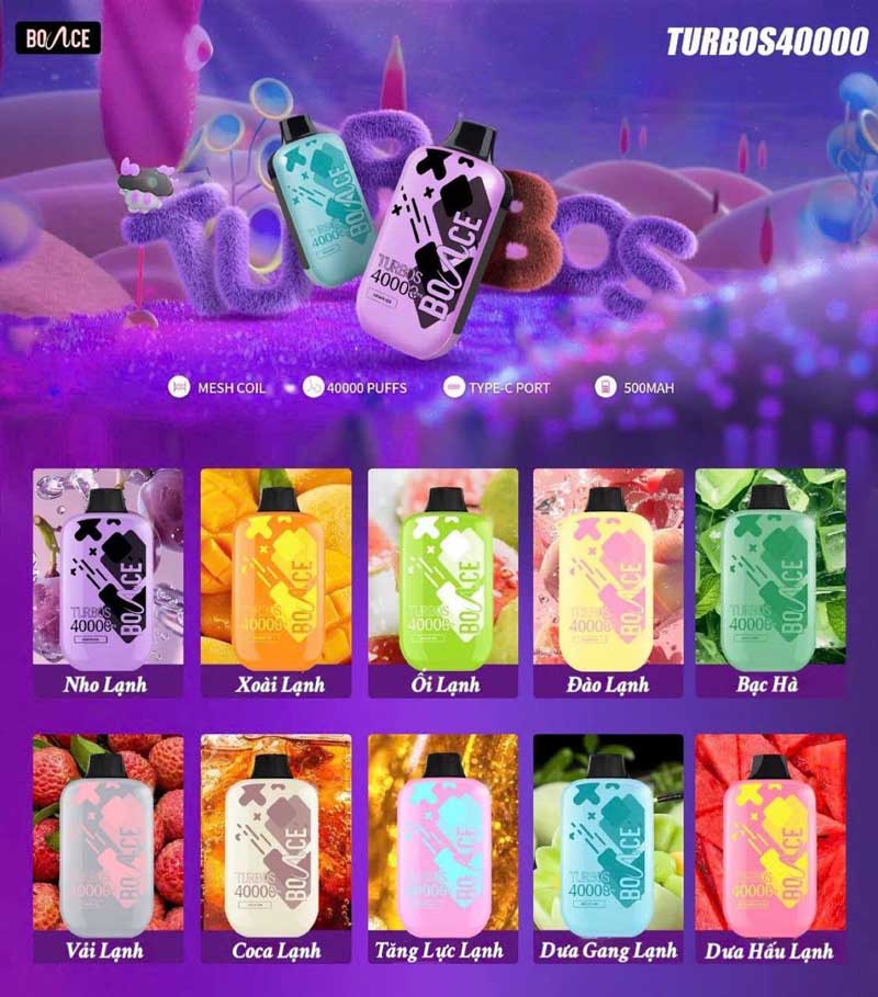 Turbos Boace 40000 Hơi - Pod 1 Lần